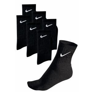 NWT Nike Unisex Cushioned Training Crew Socks (6 Pairs),Black/White- XL